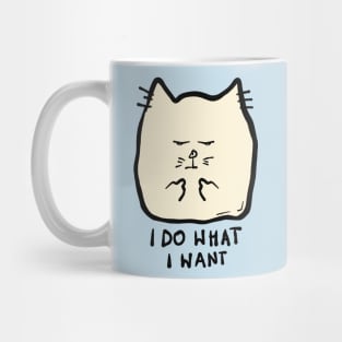 Funny Rude Middle Finger Cat - I Do What I Want Mug